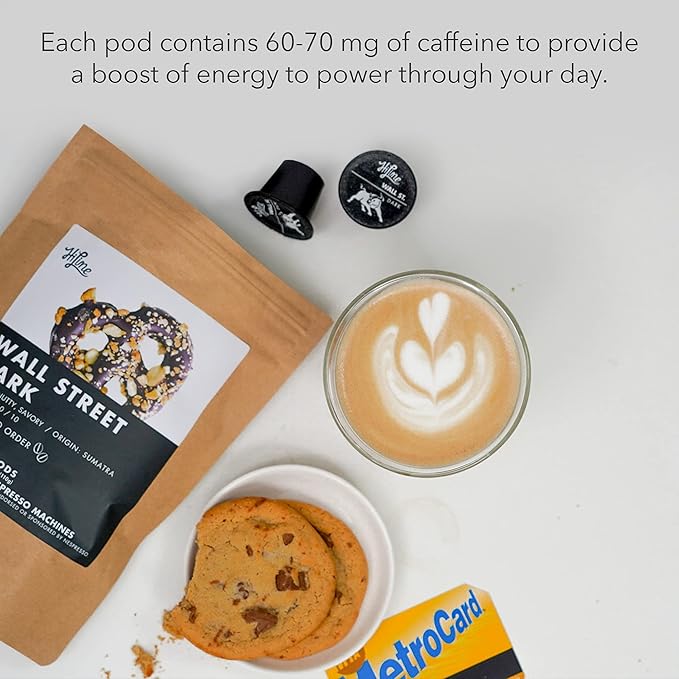 HiLine Espresso Coffee Pods, Dark Roast Coffee, 20 Count (Pack of 1), Single Cup Espresso Capsules
