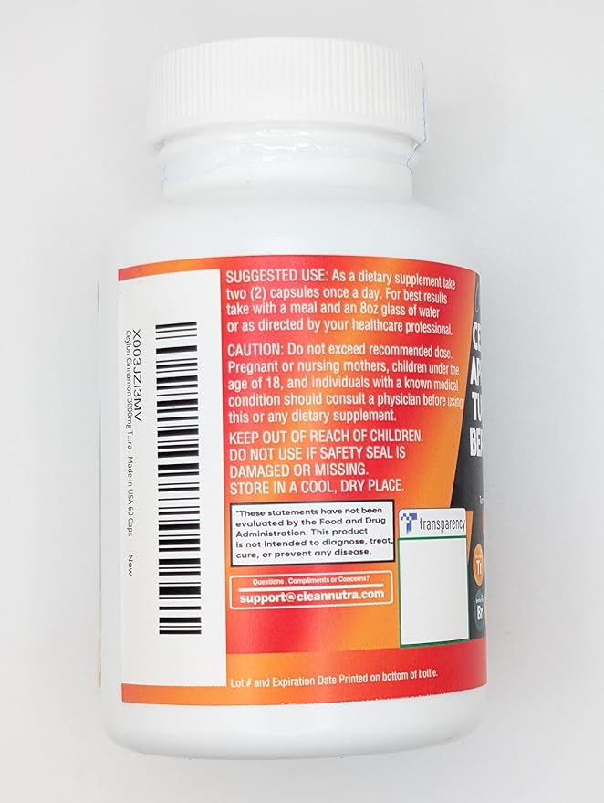 Clean Nutraceuticals Ceylon Cinnamon Turmeric Apple Cider Vinegar Ginseng Berberine Plus Bitter