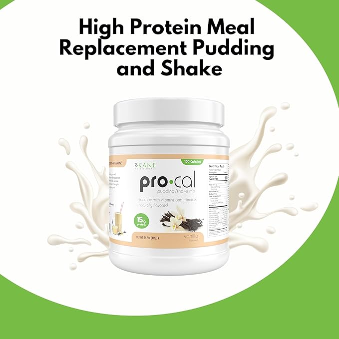 Pro-Cal Vanilla Meal Replacement Powder, 16.4 oz ??High Protein, Low Calorie Shake & Pudding Mix