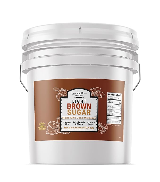 Unpretentious Light Brown Sugar, 3.5 Gallons, Made With Cane Molasses, Perfect For Desserts, Meat &