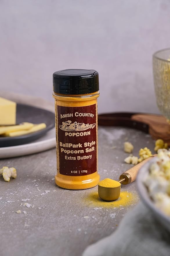 Amish Country Popcorn | Seasoning Variety Pack | BallPark Style Buttersalt - 5.5 oz and White