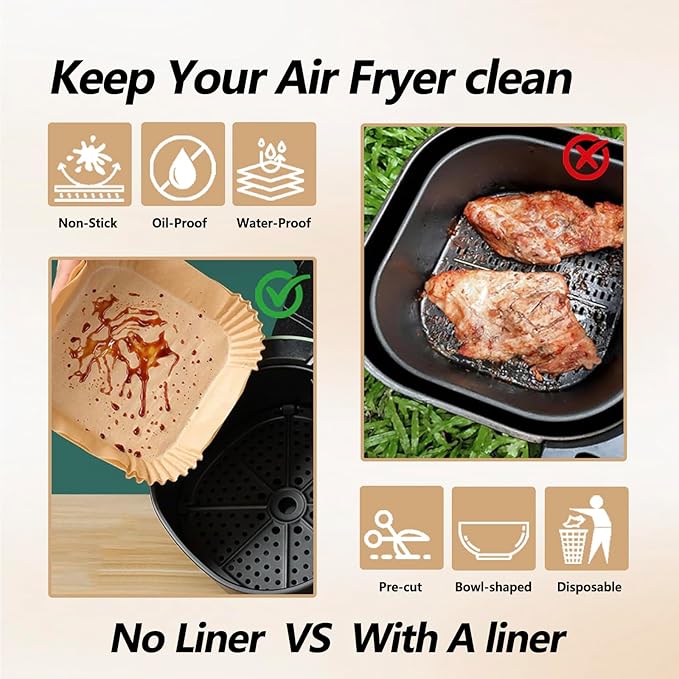 300PCS Air Fryer Liners disposable for Ninja Crispi,Air Fryer Accessories for Ninja Crispi 4-in-1