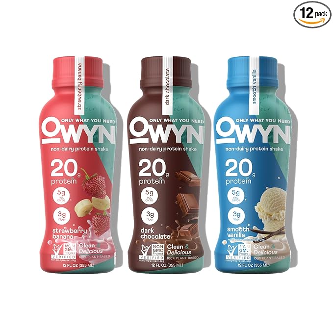 OWYN Only What You Need Protein Shake, 20g Vegan Protein, Ready to Drink, Dairy Free, Great Taste