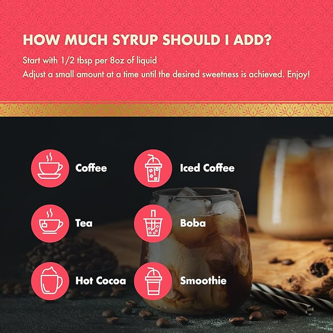 ChocZero Flavoring Syrup, Strawberry Flavor, Sugar Free Syrup for Drinks, Keto Friendly, 25.4 Fluid
