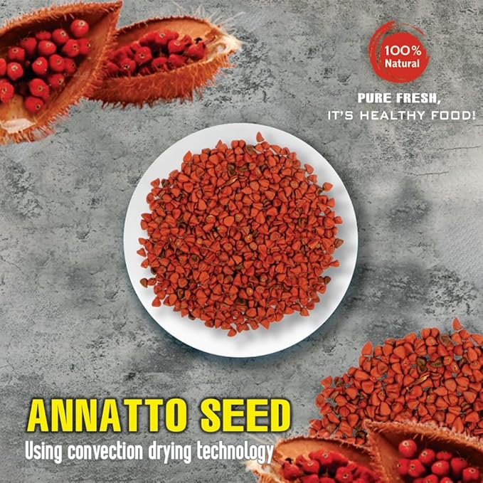 ANNATTO SEED 5.29 Oz (150g) VIETFARMFOOD: Natural pure, convection dried seasoning made from real