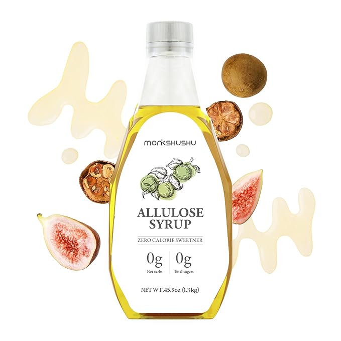 MONKSHUSHU Allulose Syrup 45.9 Fl Oz - Liquid Sweetener for Cooking, Baking, and Drinks - Keto