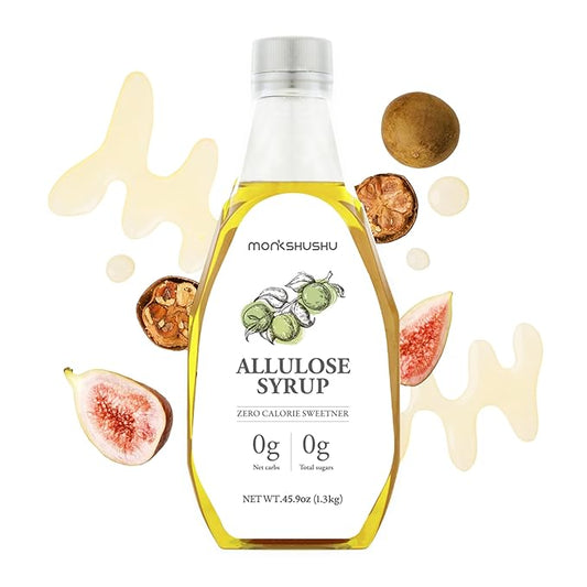 MONKSHUSHU Allulose Syrup 45.9 Fl Oz - Liquid Sweetener for Cooking, Baking, and Drinks - Keto