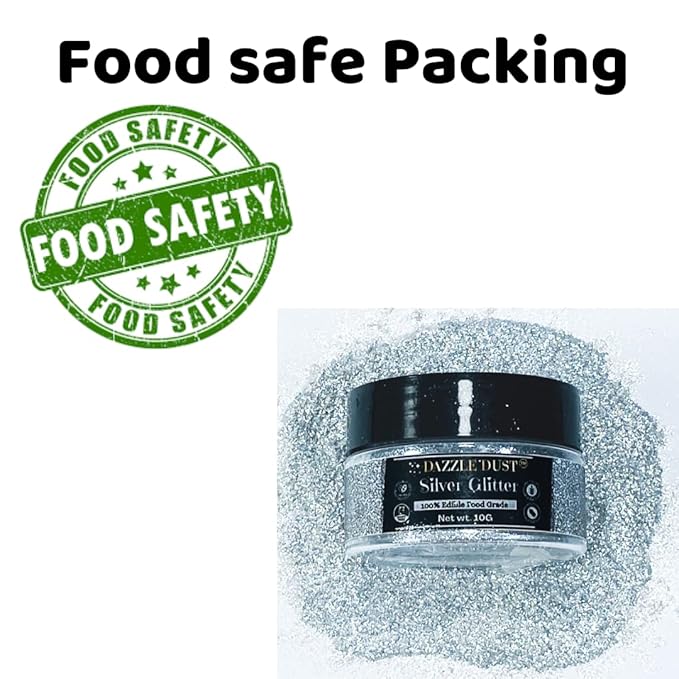 Dazzle Dust Edible Glitter Sprinkles for Cake Decorating, Drinks, Cookie, Icing, Dessert