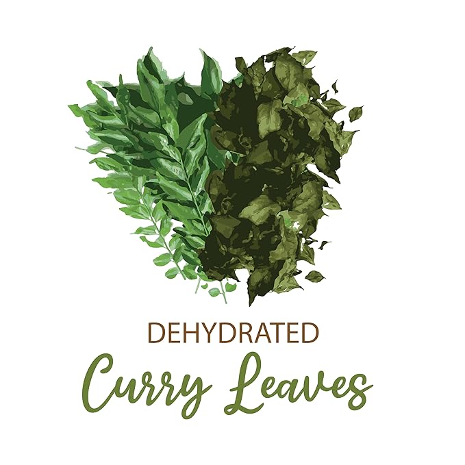 SHROOTS Dehydrated Curry Leaves Pure Vegetarian Gluten-Free No Added Salt Flavorful Kitchen