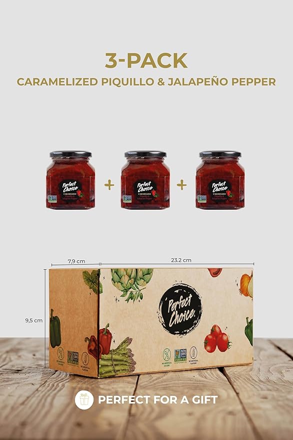 Perfect Choice Caramelized Red Pepper & Jalapeño - Sweet & Slightly Spicy Spread Ready-to-serve Dip
