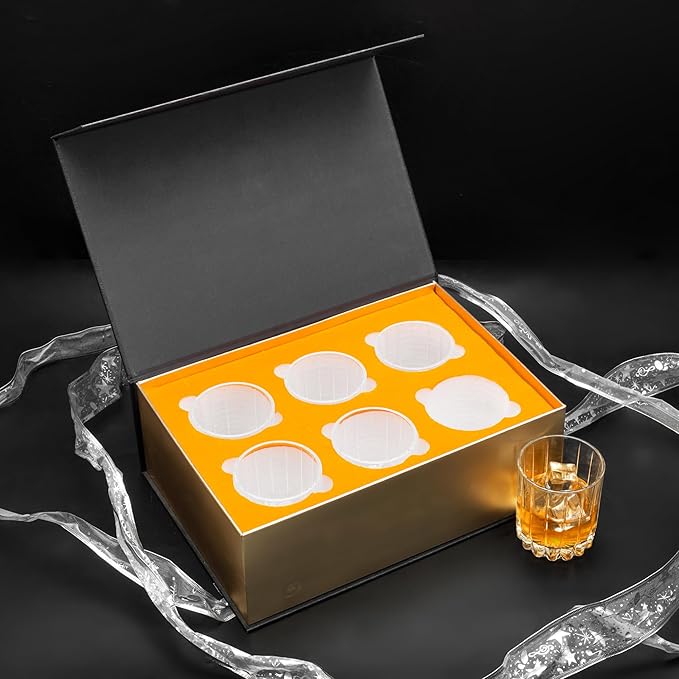 KANARS Crystal Whiskey Glasses Set of 6-10 Oz Rock Glasses in Elegant Gift Box - Bourbon Glass