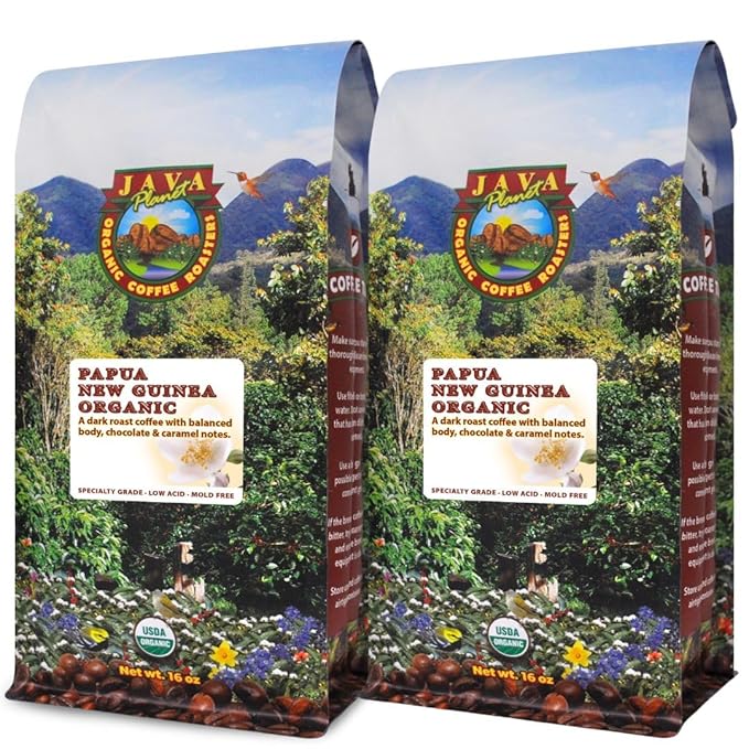 Low Acid Organic Coffee ??Whole Bean, Mold-Free & Stomach Friendly by Java Planet, Papua New Guinea