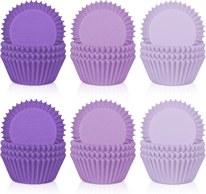Whaline 600Pcs Purple Cupcake Liners Gradient Purple Baking Cups Cupcake Wrappers Muffin Liners for