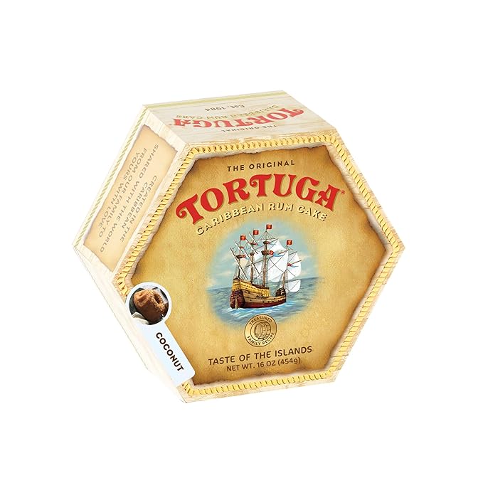 TORTUGA Caribbean Coconut Rum Cake - 16 oz Rum Cake - The Perfect Premium Gourmet Gift for Gift