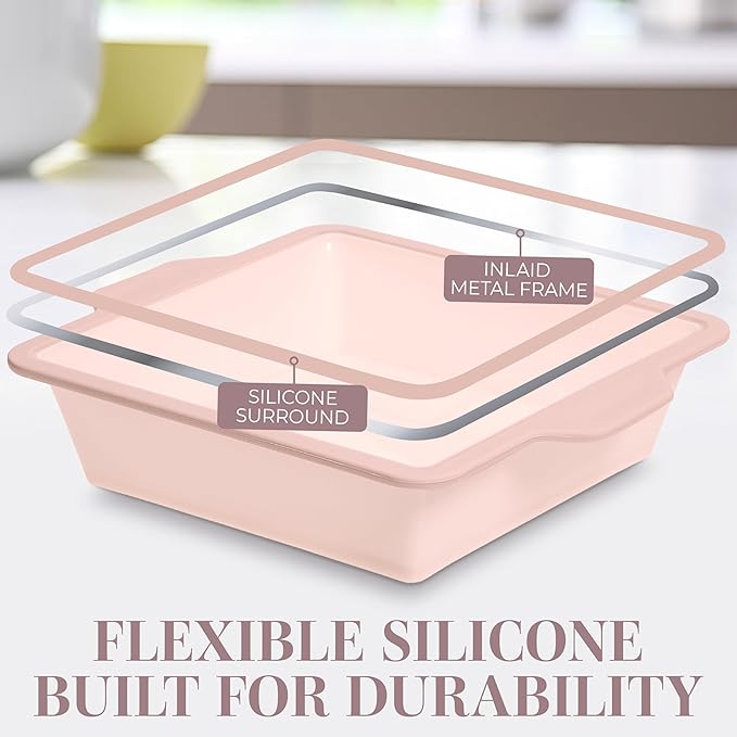COOK WITH COLOR 17 Pc. Silicone Baking Pan Set - Non-Stick & Easy Clean Silicone Muffin Pans for