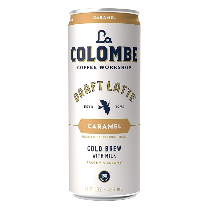 La Colombe Coffee, Caramel Draft Latte, 11 fl oz Cans (Pack of 12), Coffeehouse Quality Cold Brew