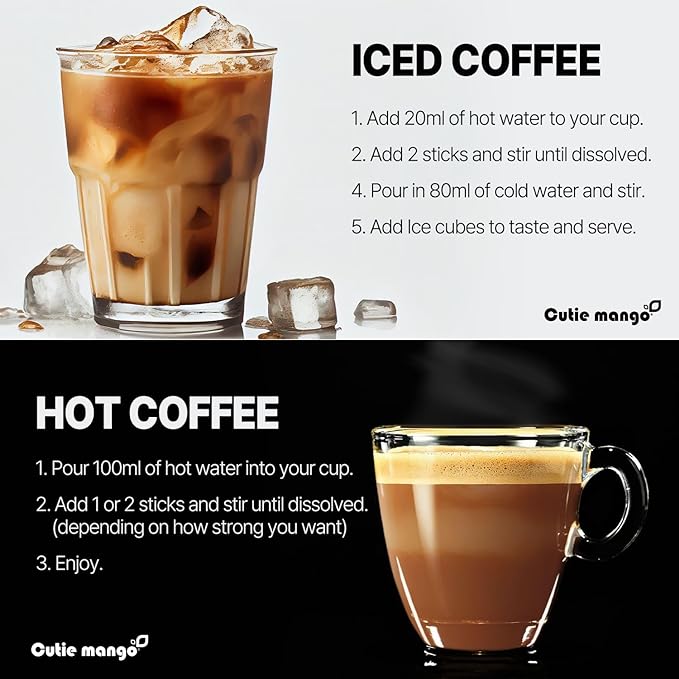 Korean Instant Coffee Mix Variety 20 Sticks (4 Types) Maxim Instant Single Serve Mocha White