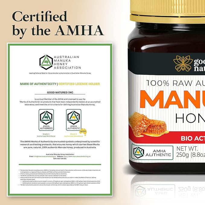 Good Natured Manuka Honey (MGO 510+) - High Grade Raw Manuka Honey Medical Grade, Non-GMO