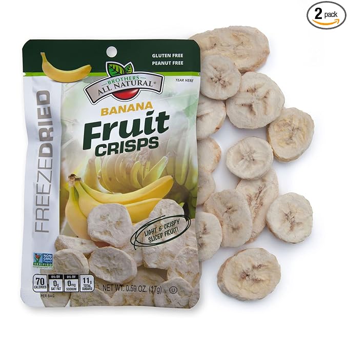 Brothers-ALL-Natural Fruit Crisps, Banana, 0.59 oz (Pack of 24), PP-GRCE13088