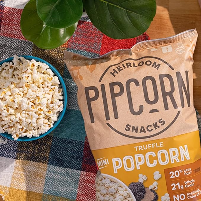 Heirloom Truffle Mini Popcorn by Pipcorn - 4.5oz 6pk - Healthy Snacks, Gluten Free Snacks, Heirloom