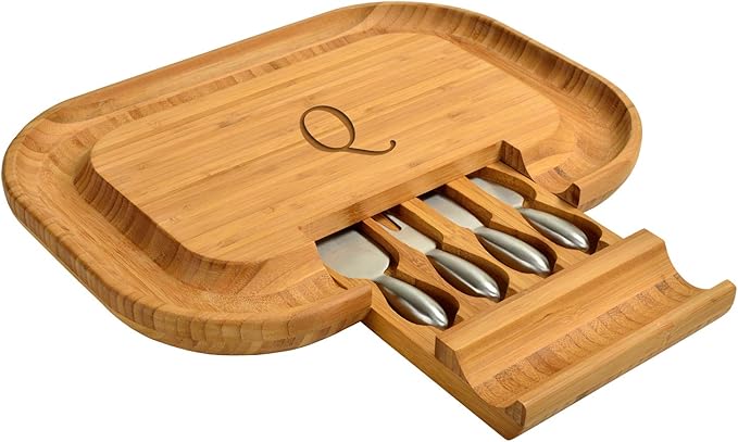 Picnic at Ascot Personalized Monogrammed Engraved Bamboo Cutting Board for Cheese & Charcuterie