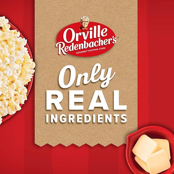 Orville Redenbacher's Microwave Popcorn, Pour Over Movie Theater Butter, 2-Count (12 Boxes)