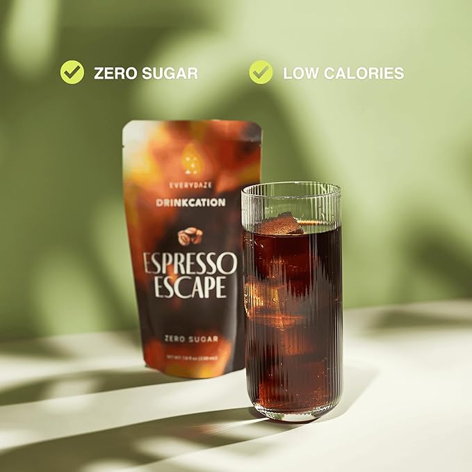 EVERYDAZE Drinkcation Zero Sugar Espresso Escape, Ready to Drink Liquid Coffee | Korean Convenience
