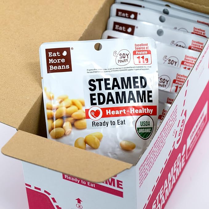 Steamed Bean Snack Series - STEAMED EDAMAME (Water, Organic Soybeans, Sea Salt, Organic Rice