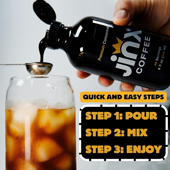 Jinx Coffee Concentrate – 50x Stronger Cold Brew Coffee | Strong Caffeine Concentrated Liquid