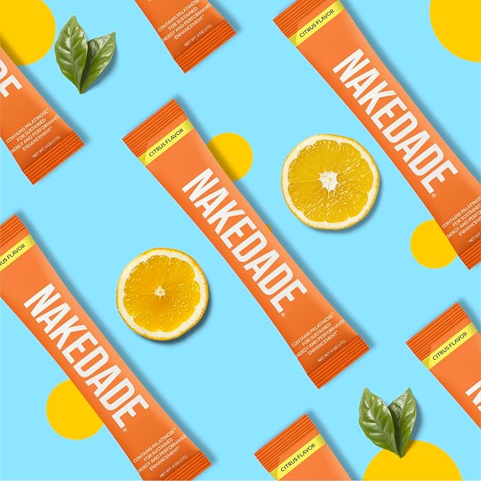 Nakedade Citrus ??Performance Enhancing Sports Drink Powder - Electrolyte Powder ??No GMOs or
