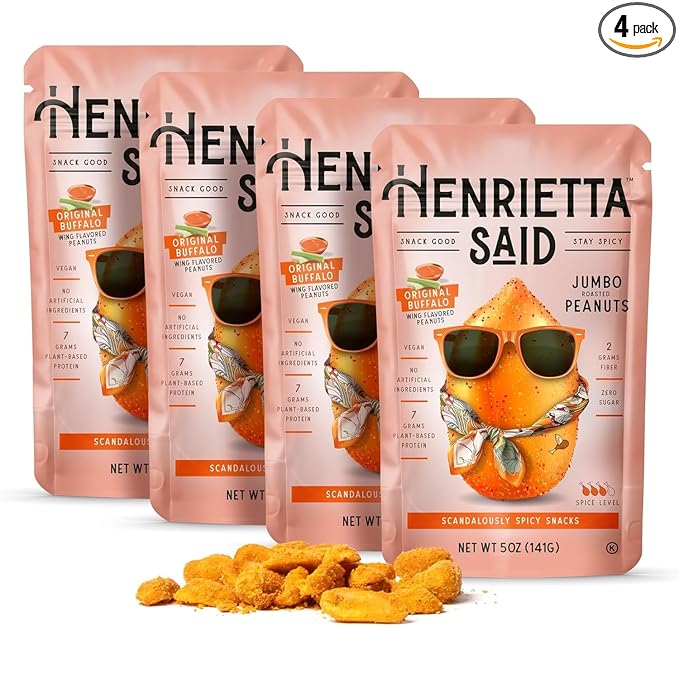 Henrietta Said Wing-Flavored Peanuts - Truly Good Foods Snacking Nuts - Bold Flavors - Savory &