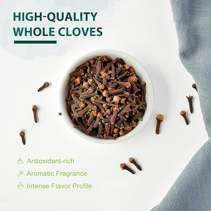 Soeos Whole Cloves 16 Ounce Bulk, Premium Quality Fresh Hand Picked Cloves Whole, Great for Foods