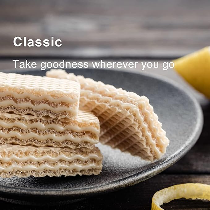 Loacker Classic Lemon Wafers - Premium Crispy Wafer Cookies with Lemon Cream Filling - Multipack of