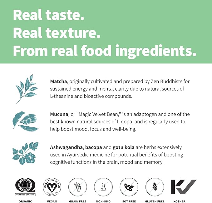Sprout Living Epic Protein, Plant Based Protein & Superfoods Powder, Mindful Matcha | 17 Grams