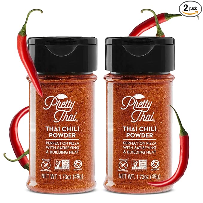 Pretty Thai Chili Powder - 1.7oz, Pack of 2 I Chili Seasoning Mix with Dried Thai Chili Flakes