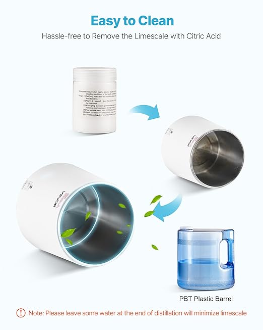 VEVOR Water Distiller, 6L 1.6 Gallon Larger Pure Water Purifier Filter for Home Table Countertop