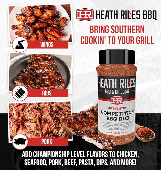 Heath Riles BBQ Rub - Competition Seasoning, Champion Pitmaster Recipe, Legendary BBQ Rubs For