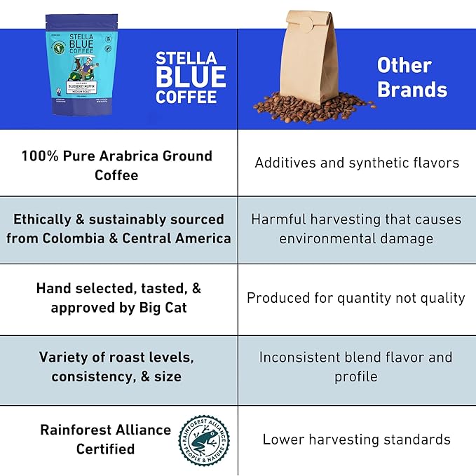 STELLA BLUE Fresh Cold Brew Coffee | Blueberry Muffin | 100% Arabica Medium Roast | Notes of