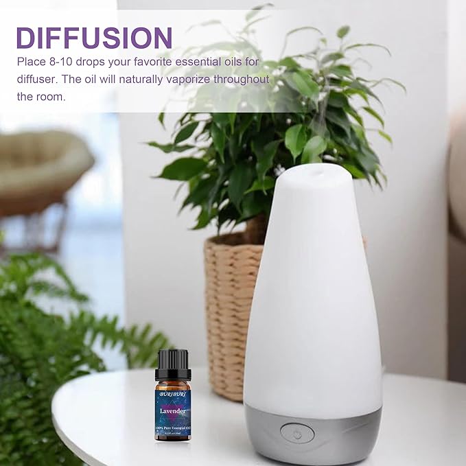 BURIBURI Lavender Essential Oil for Diffuser, Skin, Soap & Candle Making, 100% Pure Undiluted