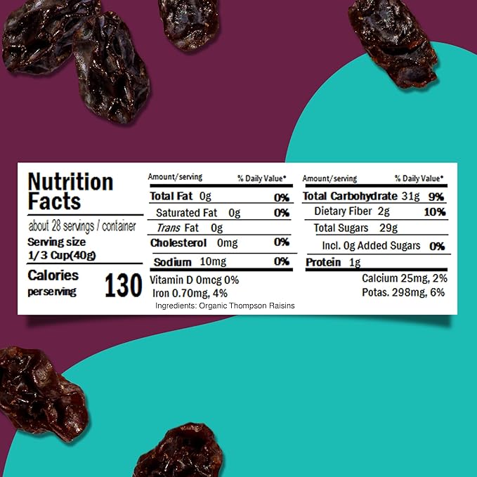 Organic Raisins by Bella Viva Orchards, 2.5 Lb. Bag
