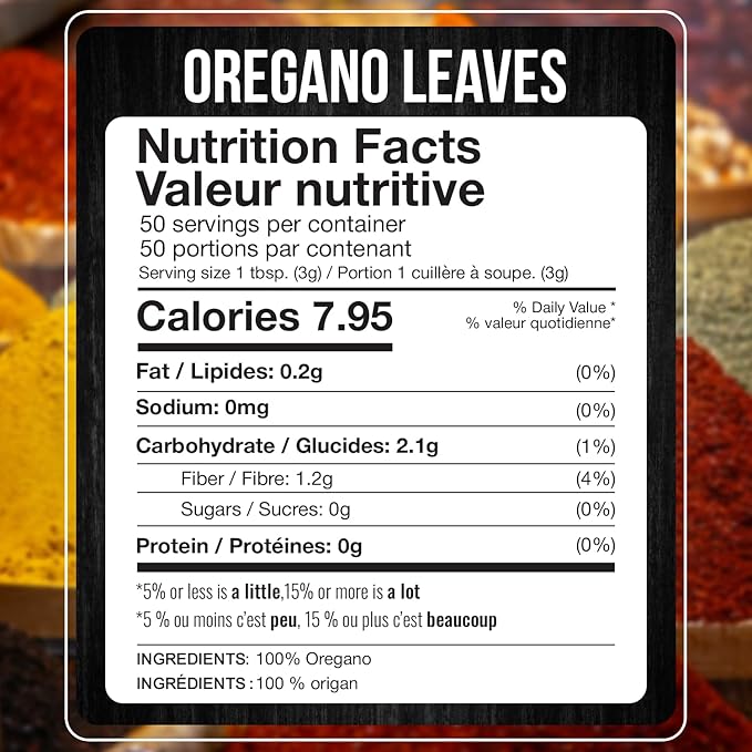 Fresh Finest Oregano 3.89oz - Premium Dried Oregano Leaves - All-Natural, Non-GMO, Gluten-Free