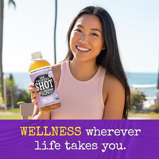 The Twisted Shot | Organic Apple Cider Vinegar Wellness Shots with Ginger, Turmeric, Honey