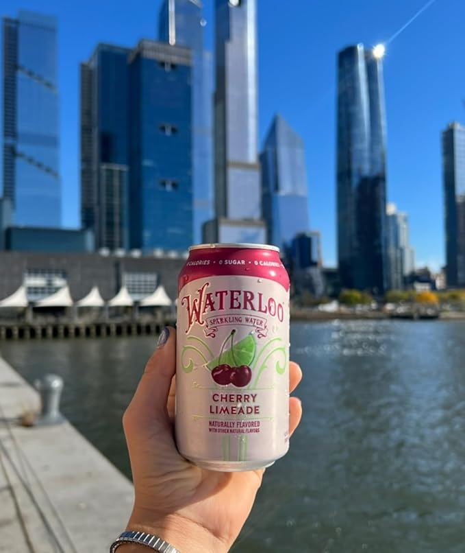 Waterloo Sparkling Water, Cherry Limeade Naturally Flavored, 12 Fl Oz Cans (Pack of 12) – Zero