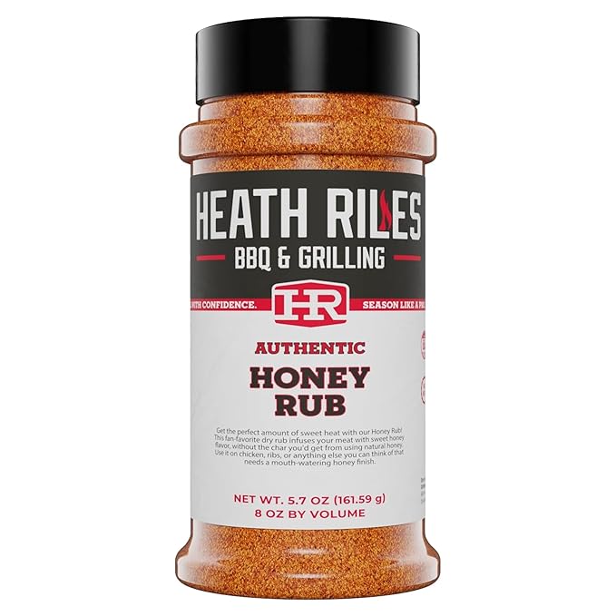 Heath Riles BBQ Rub - Honey Seasoning, Champion Pitmaster Recipe, Legendary BBQ Rubs For Smoking &