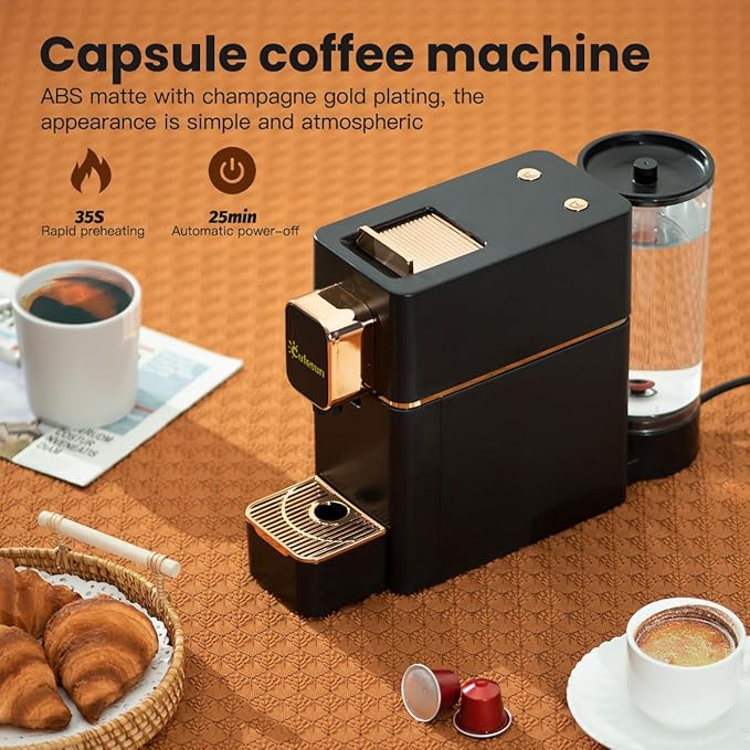 Mini Espresso Coffee Machine for Capsules Compatible with Nespresso OriginalL Machine, Espresso