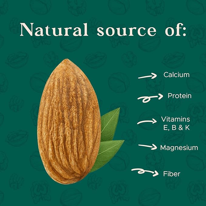 Dry Roasted Almonds Unsalted 48 oz (3 lbs) Batch Tested Gluten & Peanut Free | No Oil | Whole | No