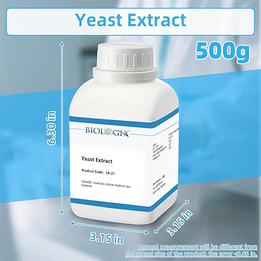 Yeast Extract, Industrial Grade Nutrient for Mycology, Powder, 500g/Bottle(1.1 lb.)