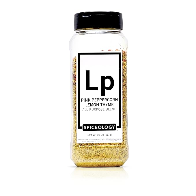Spiceology - Pink Peppercorn Lemon Thyme - Use On: Chicken, Salmon, Shrimp, Potatoes, Butter