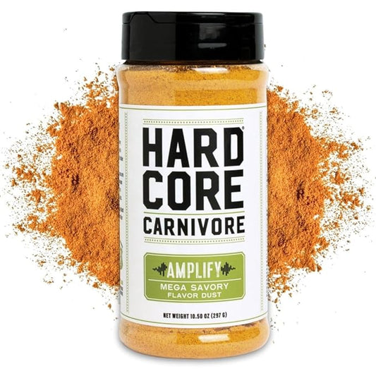 Hardcore Carnivore Amplify - Mega Savory Flavor Dust Seasoning (10.5 oz Shaker) Umami -Packed, All