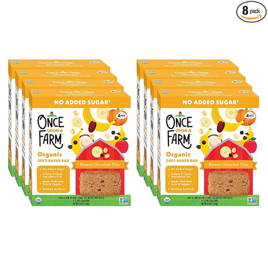 Once Upon a Farm | Organic Banana Chocolate Chip Soft Baked Bar | Chocolate, Banana, Vanilla & Oats